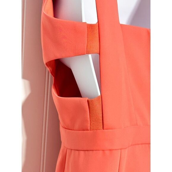 BCBGMAXAZRIA Women's Joy Cut-Out Sleeveless Dress Gown Ambrosia Orange Size 4 - Picture 10 of 16